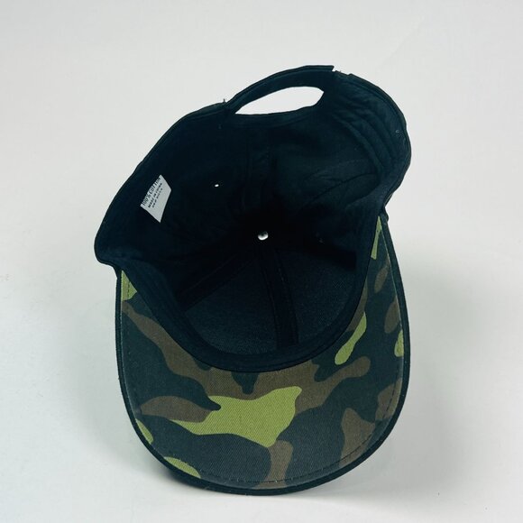 Bass Predator Outdoor Fishing Hook & Loop Camo Under Lid Ball Cap - Picture 5 of 6